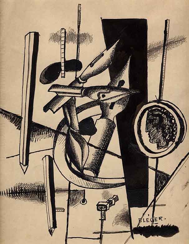 Fernand Leger - Plumes et crayons, Circa 1927