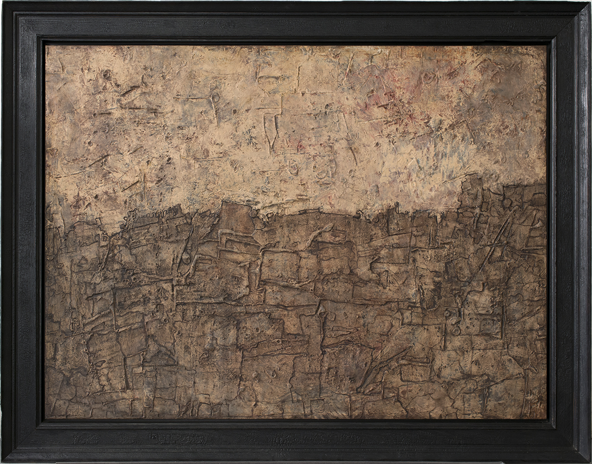 Jean  Dubuffet - Paysage au ciel rougeoyant, 1952